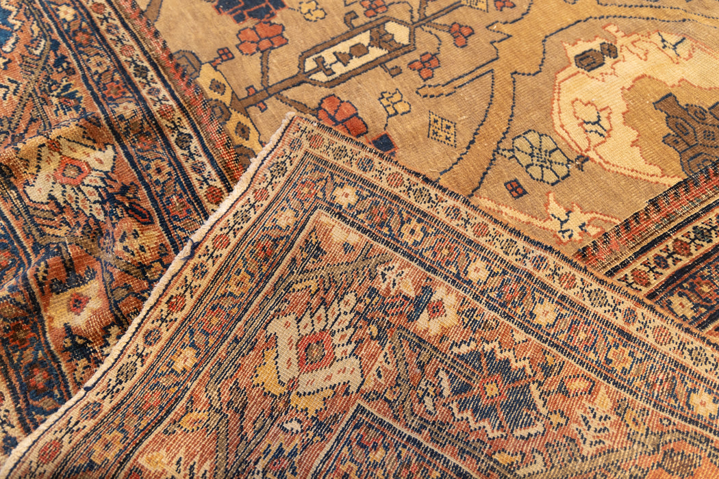 Camel Abstract Field Mahal Rug. 100 x 124 in. image 4