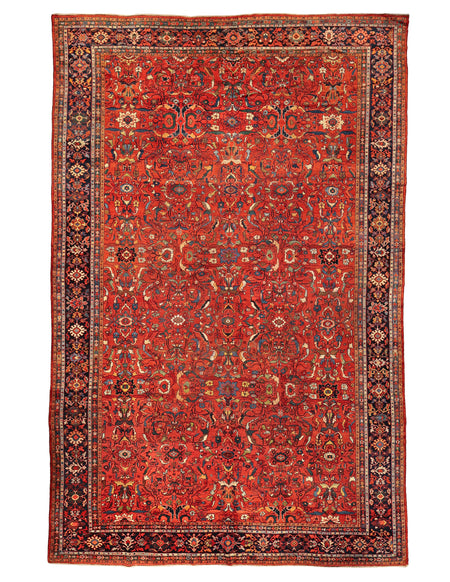 All Over Design Red Mahal Sultanabad Rug. 136 x 214 in. image 0