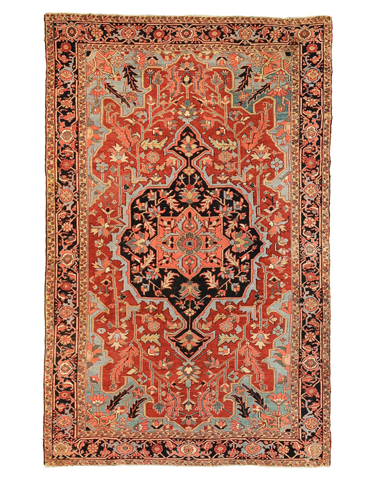 Classic Central Medallion Heriz Rug. 91 x 144 in. image 0