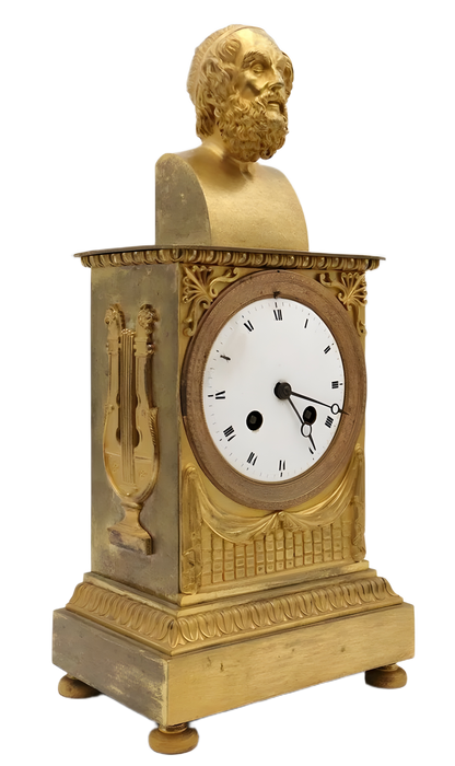 Homer Bust Ormolu Empire Clock - In the Manner of Thomire image 4