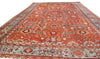 All Over Design Floral Brick-Red Serapi Rug. 143 x 198 in. image 2